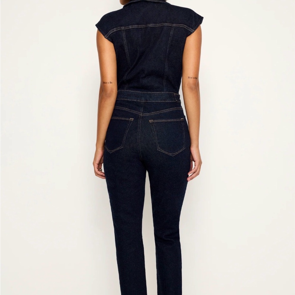 Good American Rinsed Denim Fit for Success Jumpsuit - Picture 3 of 6